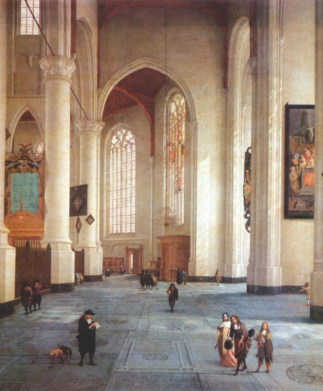 LORME, Anthonie de Interior of the St Laurenskerk in Rotterdam g oil painting image